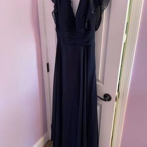 Azazie Pamela Dark Navy - custom size about 8/10 dress